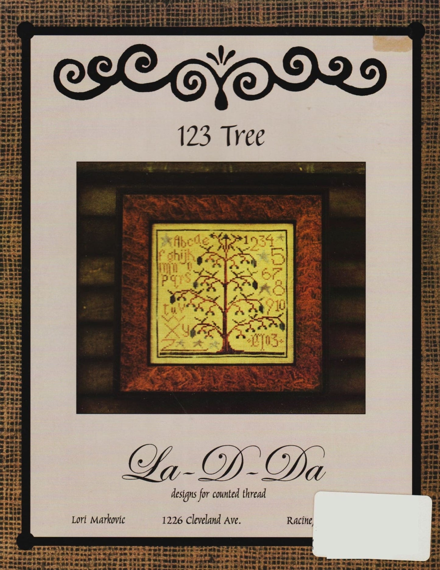 La-D-Da 123 Tree cross stitch pattern