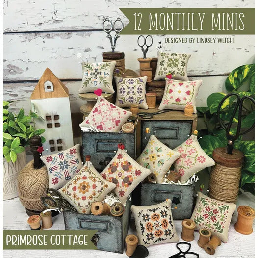 Primrose Cottage 12 Monthly Minis cross stitch pattern