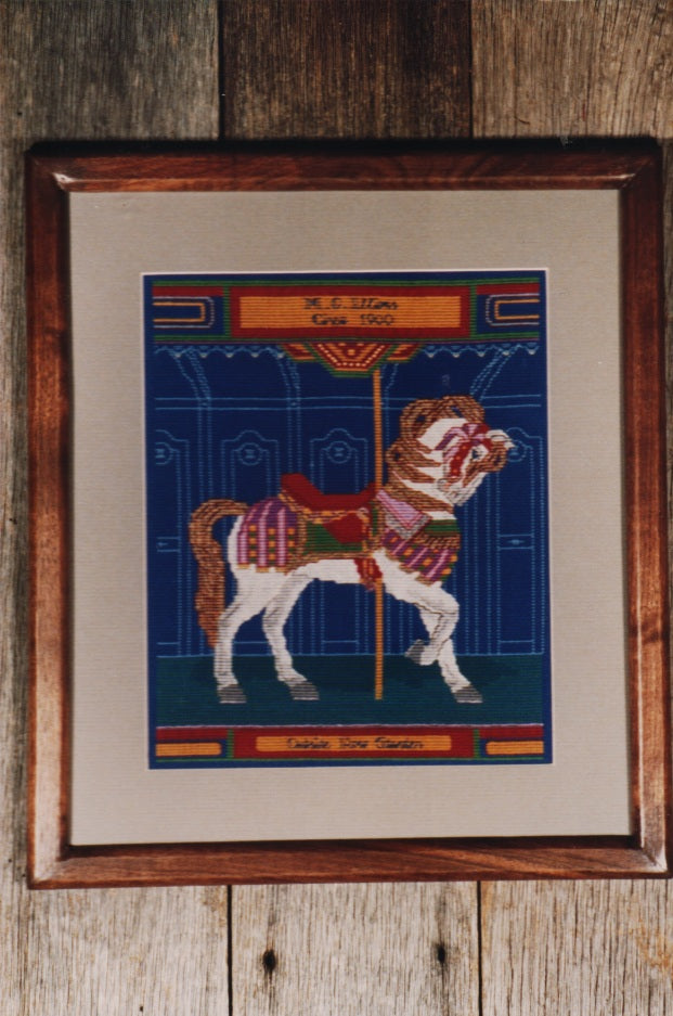 Old Lakewood 1900 Illions Outside Row Stander Carousel Collection OL-007 cross stitch pattern