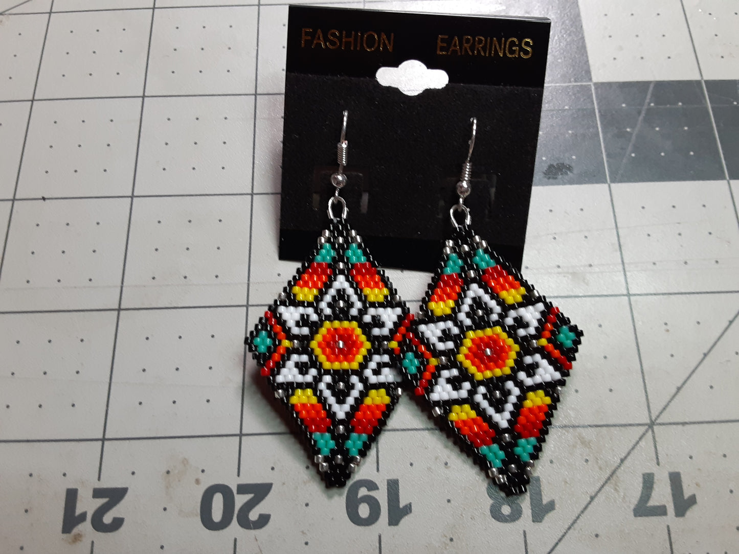 Sunburst beaded Earrings