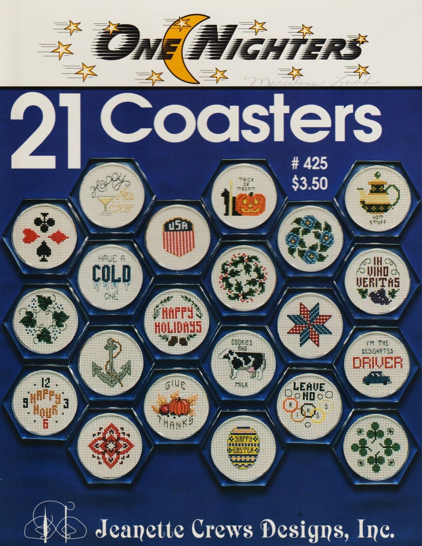Jeanette Crews 21 Coasters 425 cross stitch pattern