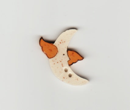 Mill Hill Flying Moon 43068 ceramic button