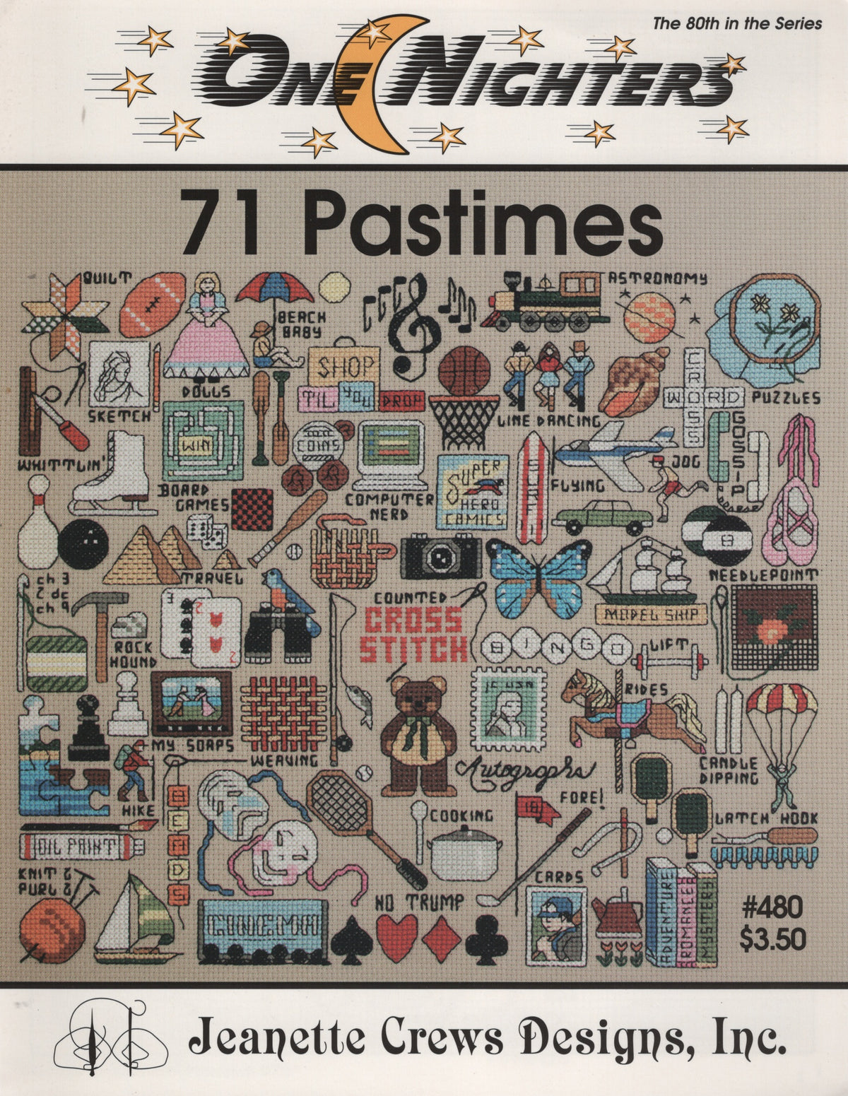 Jeanette Crews 71 Pastimes 480 cross stitch pattern