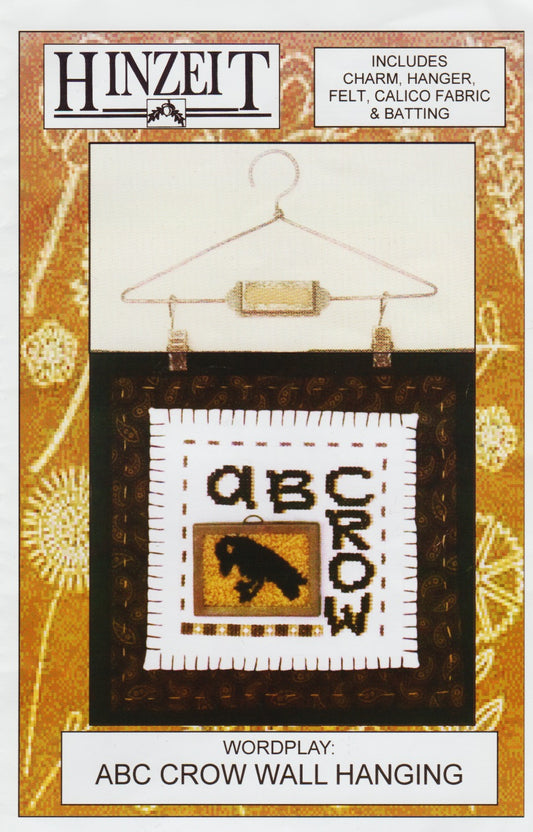 Hinzeit ABC Crow Wall Hanging cross stitch pattern