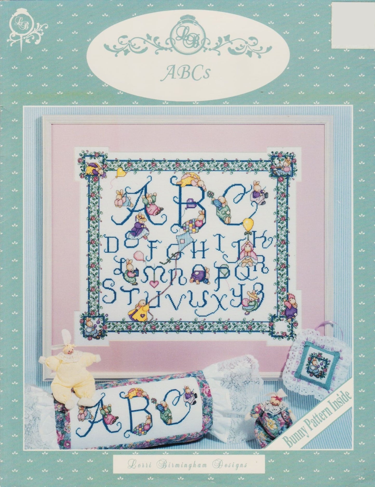 Lorri Birmingham ABCs baby sampler cross stitch pattern