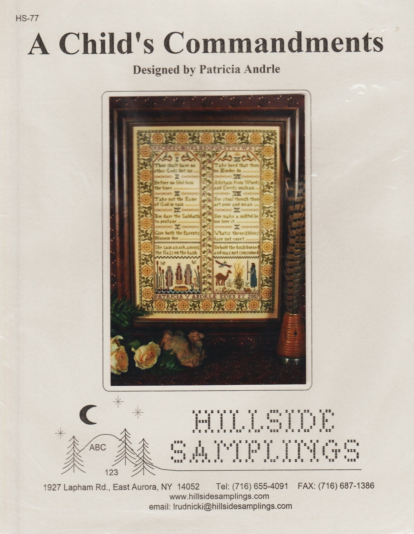 Hillside Samplings A Child's Commandments HS-77 cross stitch pattern