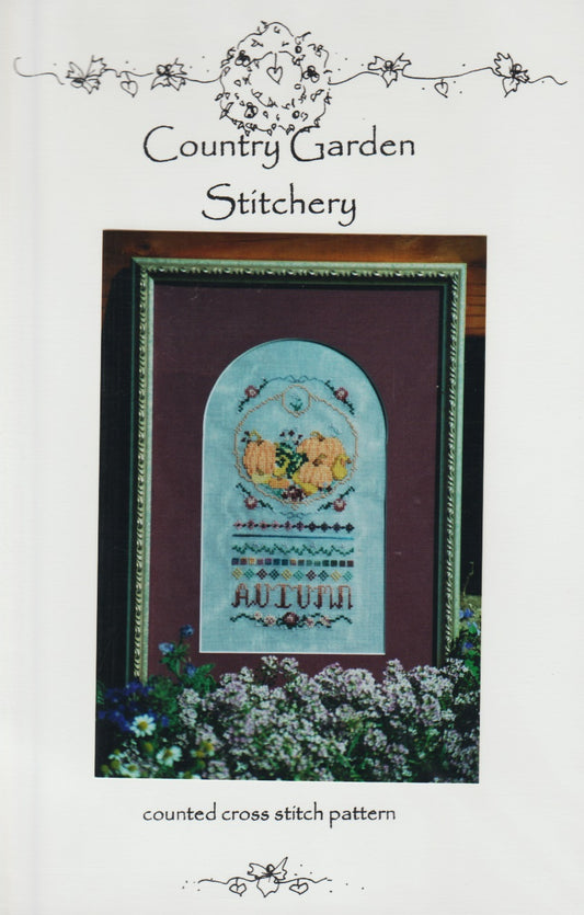 Country Garden Stitchery A Glimpse of Autumn cross stitch pattern