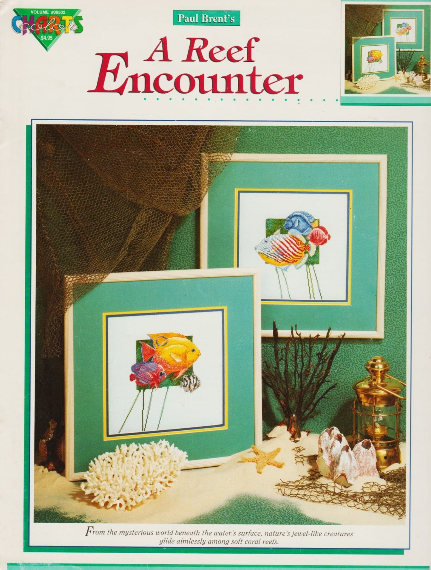 Color Charts A Reef Encounter 00502 tropical fish cross stitch pattern