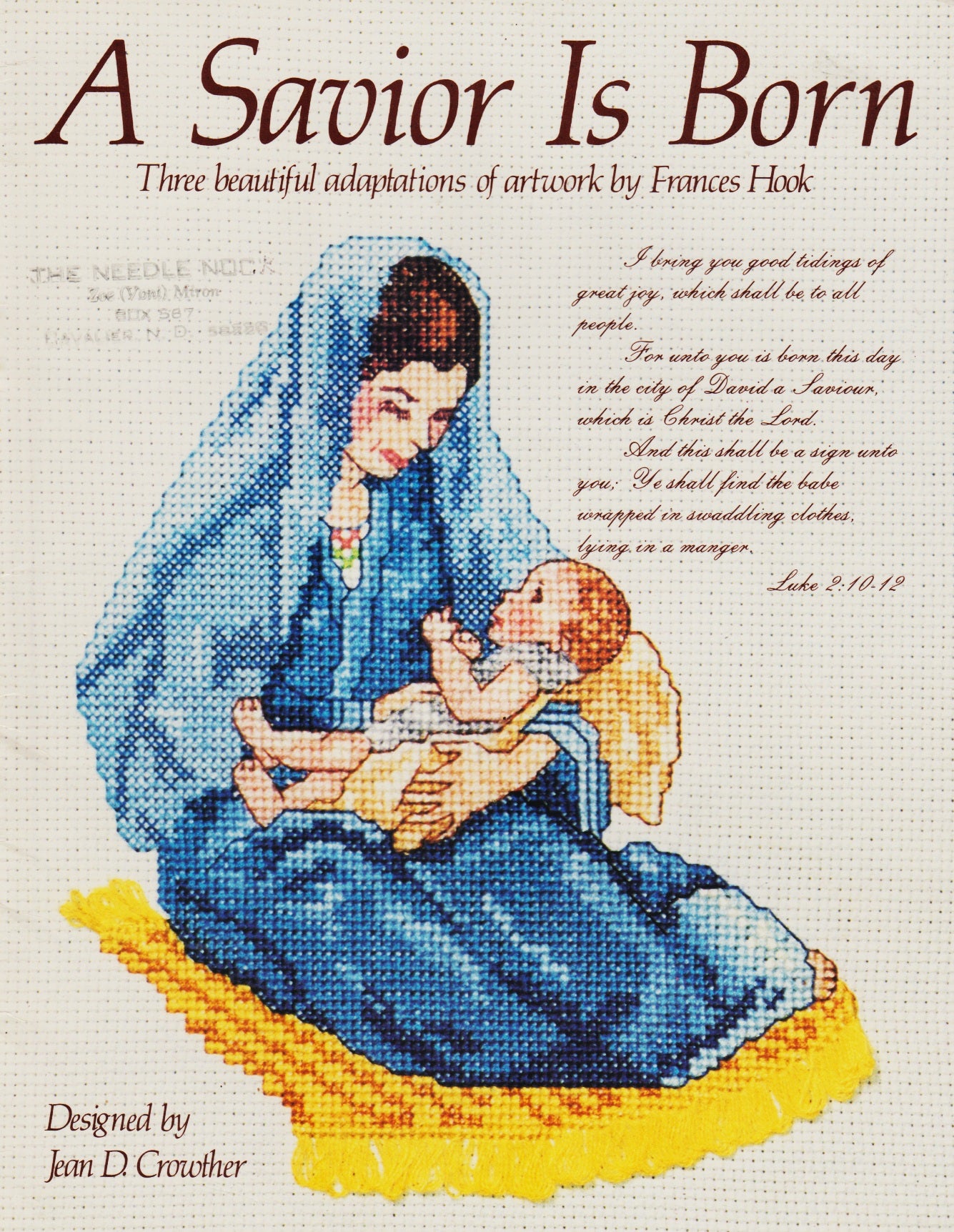 Horizon A Savior Is Born 2877 Jesus religious cross stitch pattern