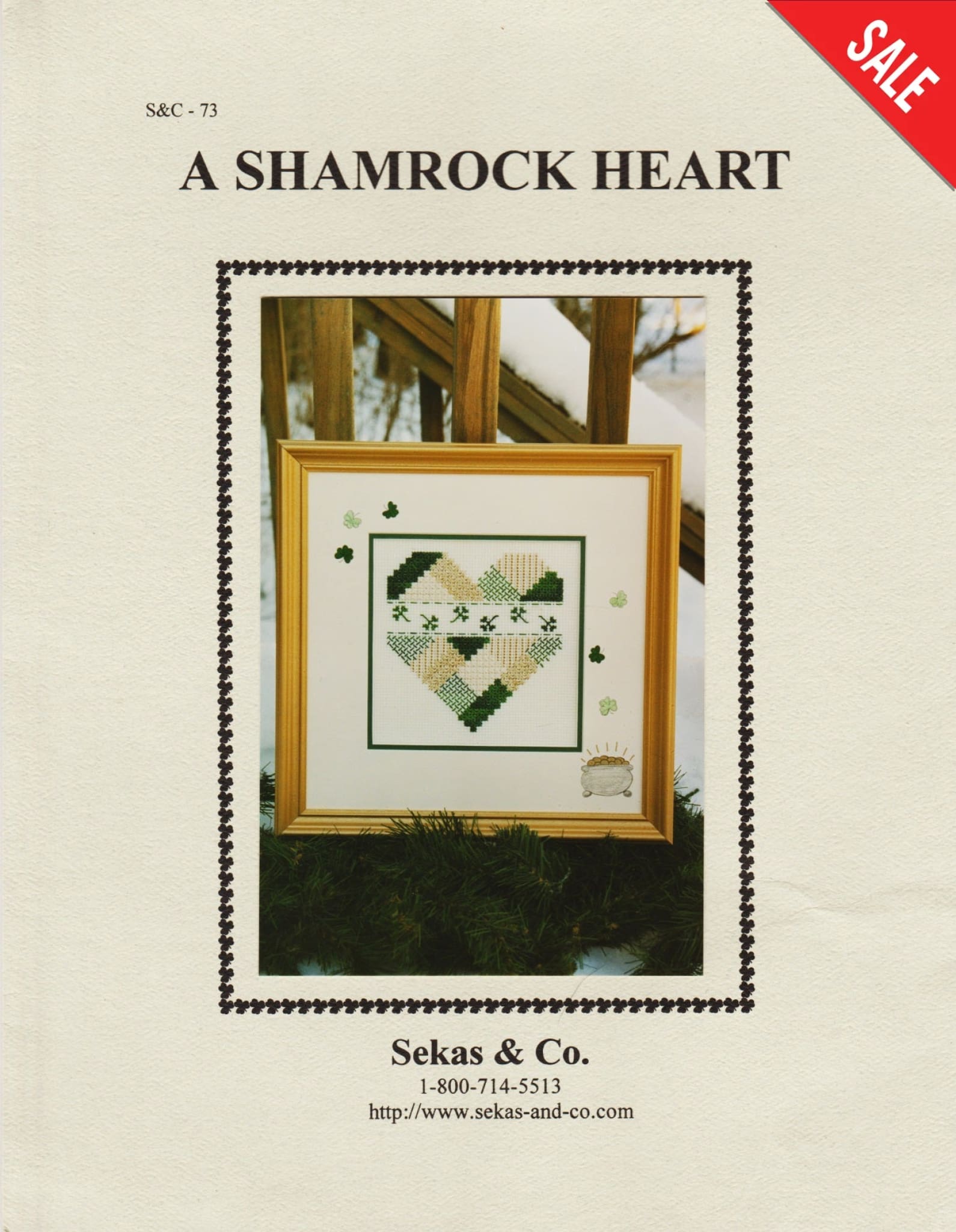 Sekas & Co. A Shamrock Heart 73 cross stitch pattern