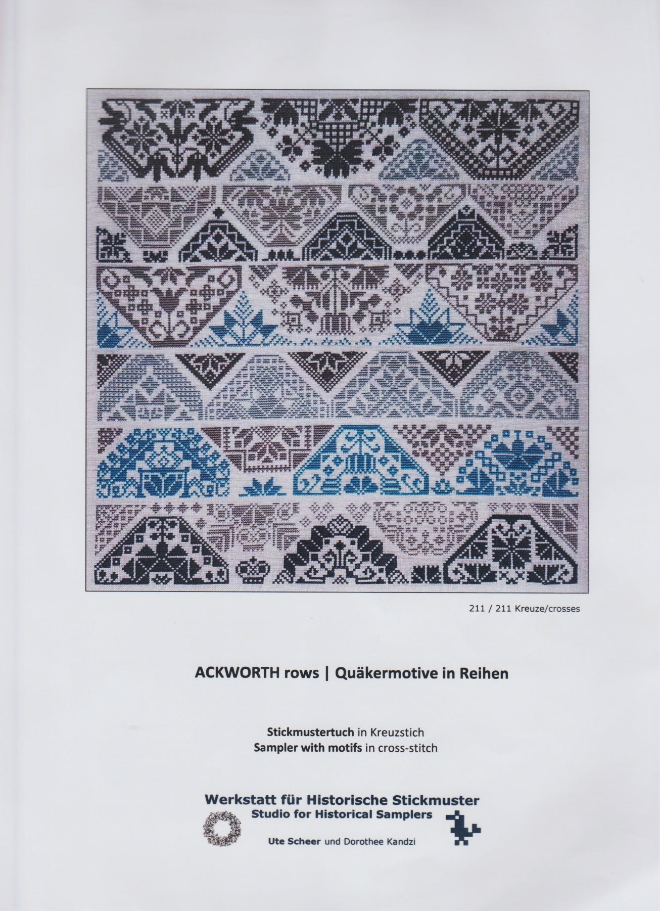 Historische Stickmuster Ackworth Rows cross stitch pattern