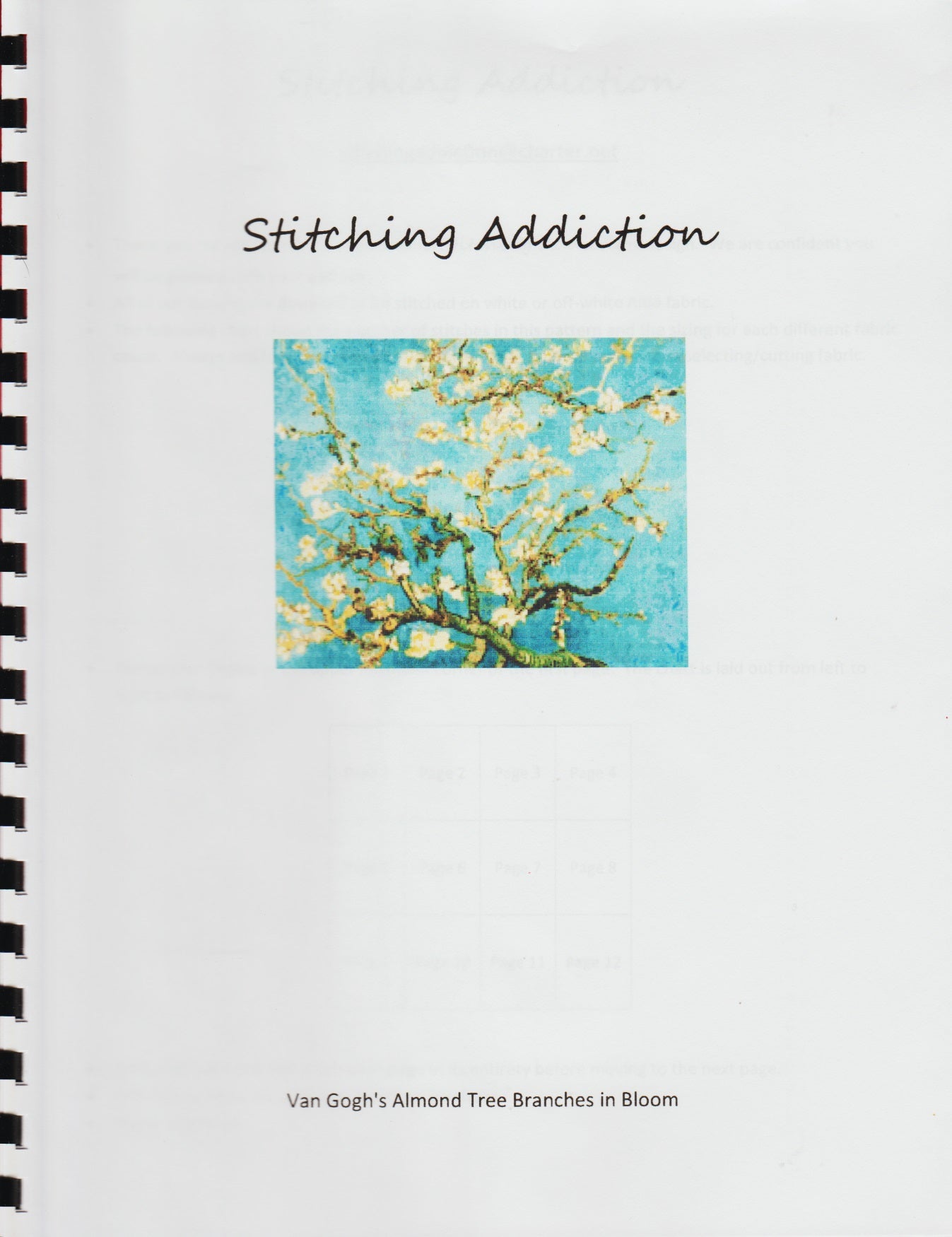 Stitching Addiction Almond Tree Branches in Bloom cross stitch pattern