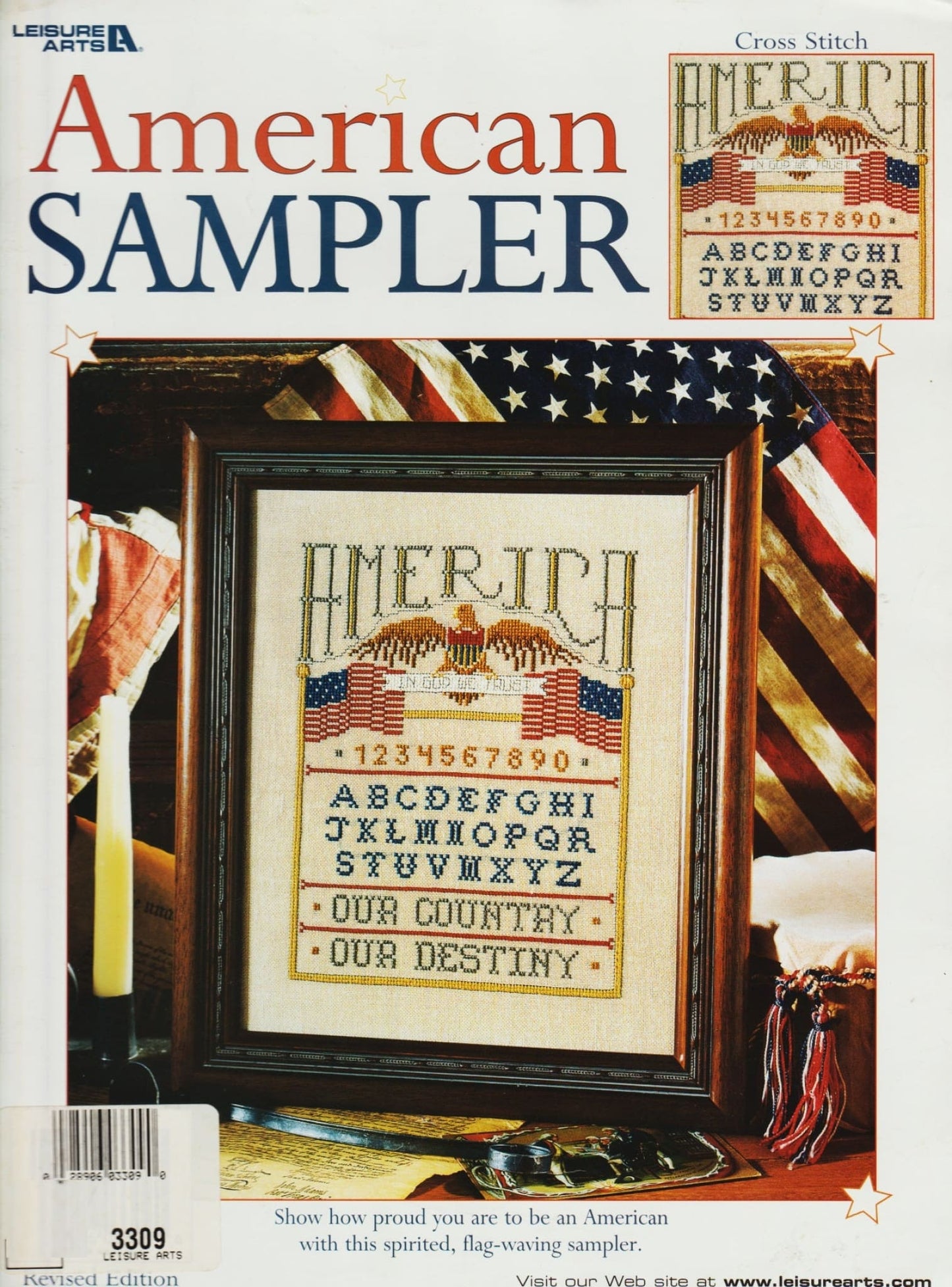 Leisure Arts American Sampler 3309 patriotic cross stitch pattern