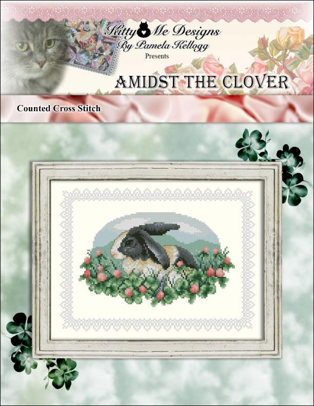 Kitty & Me Amidst The Clover cross stitch pattern