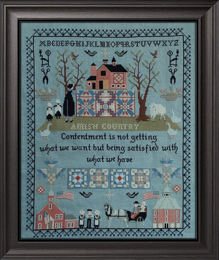 Twin Peak Primitives Amish Country cross stitch pattern