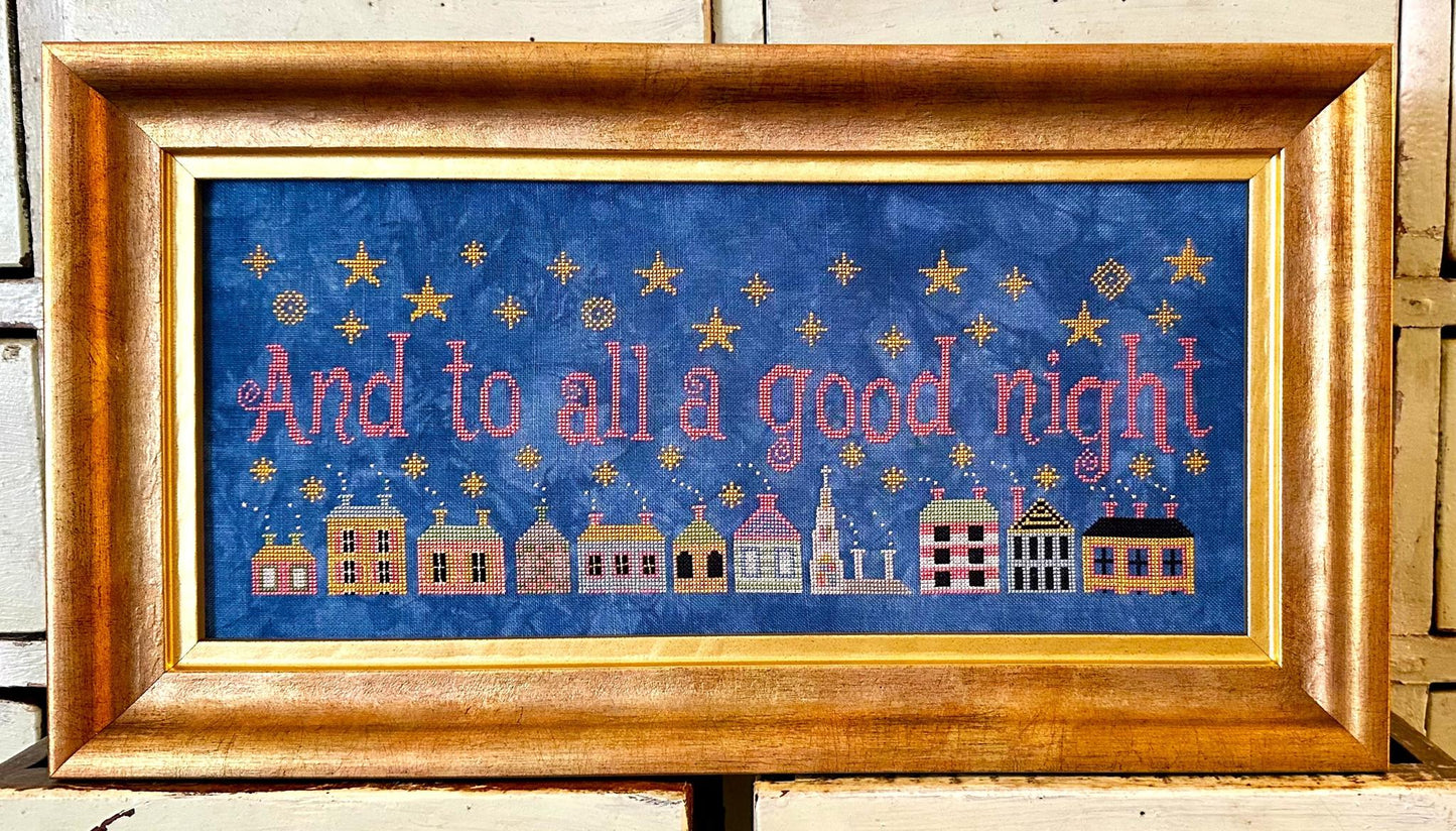 Kathy Barrick And To All A Good Night christmas cross stitch pattern