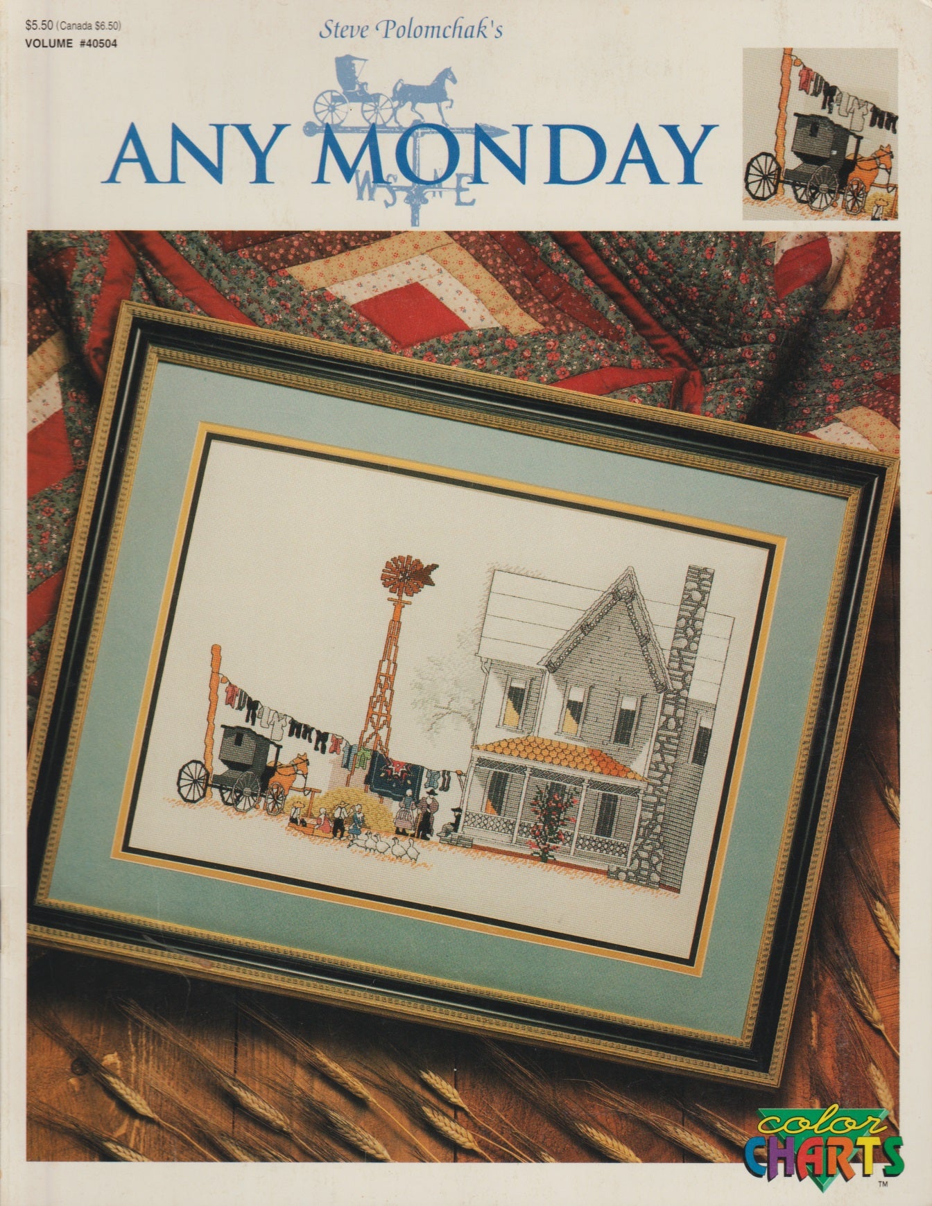 Color Charts Any Monday 40504 Amish cross stitch pattern