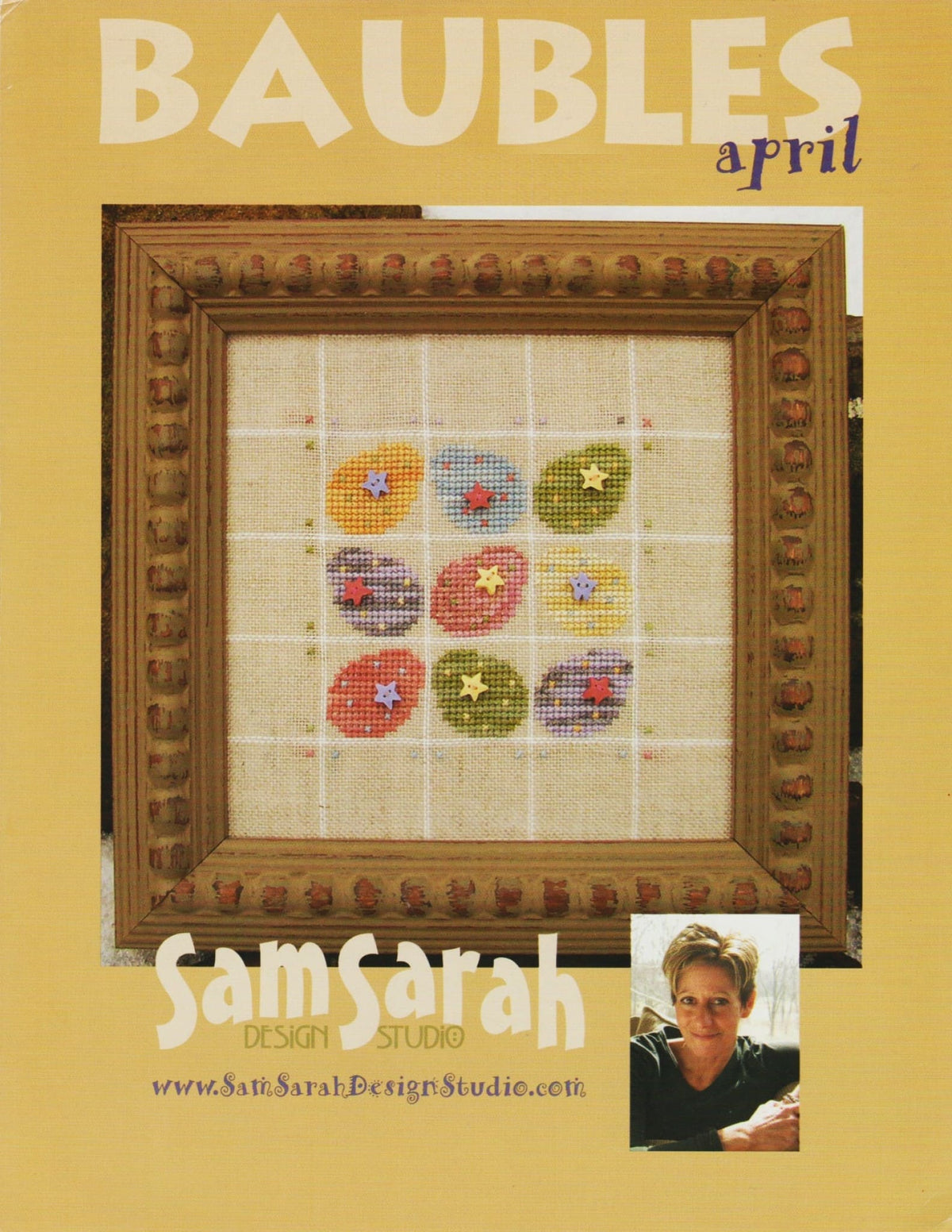 Sam Sarah April Baubles cross stitch pattern