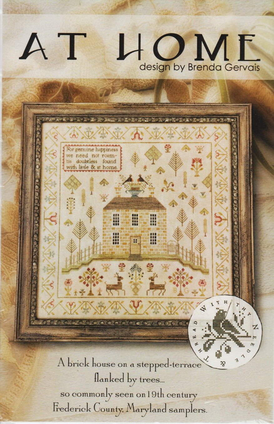 With Thy Needle & Thread At Home cross stitch pattern