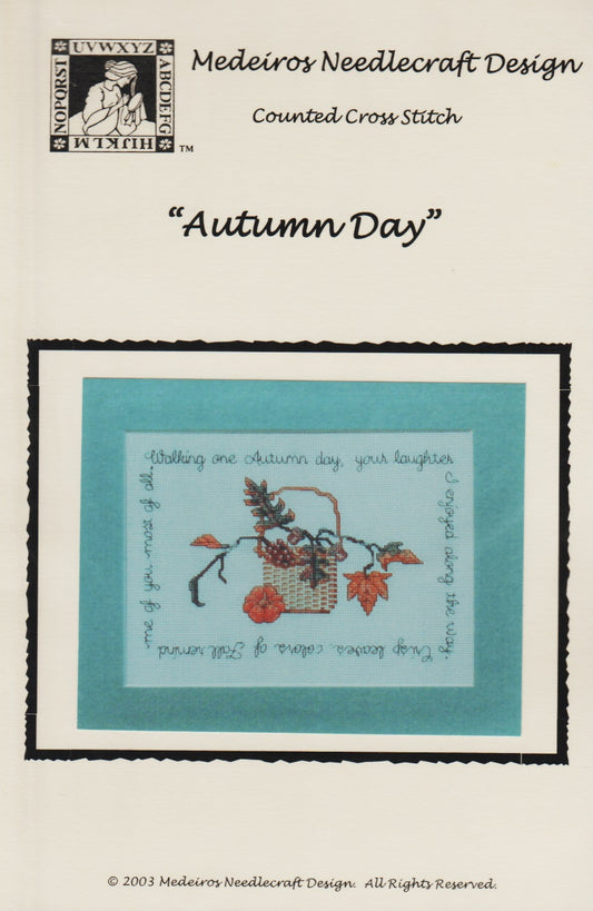 Medeiros Autumn Day cross stitch pattern