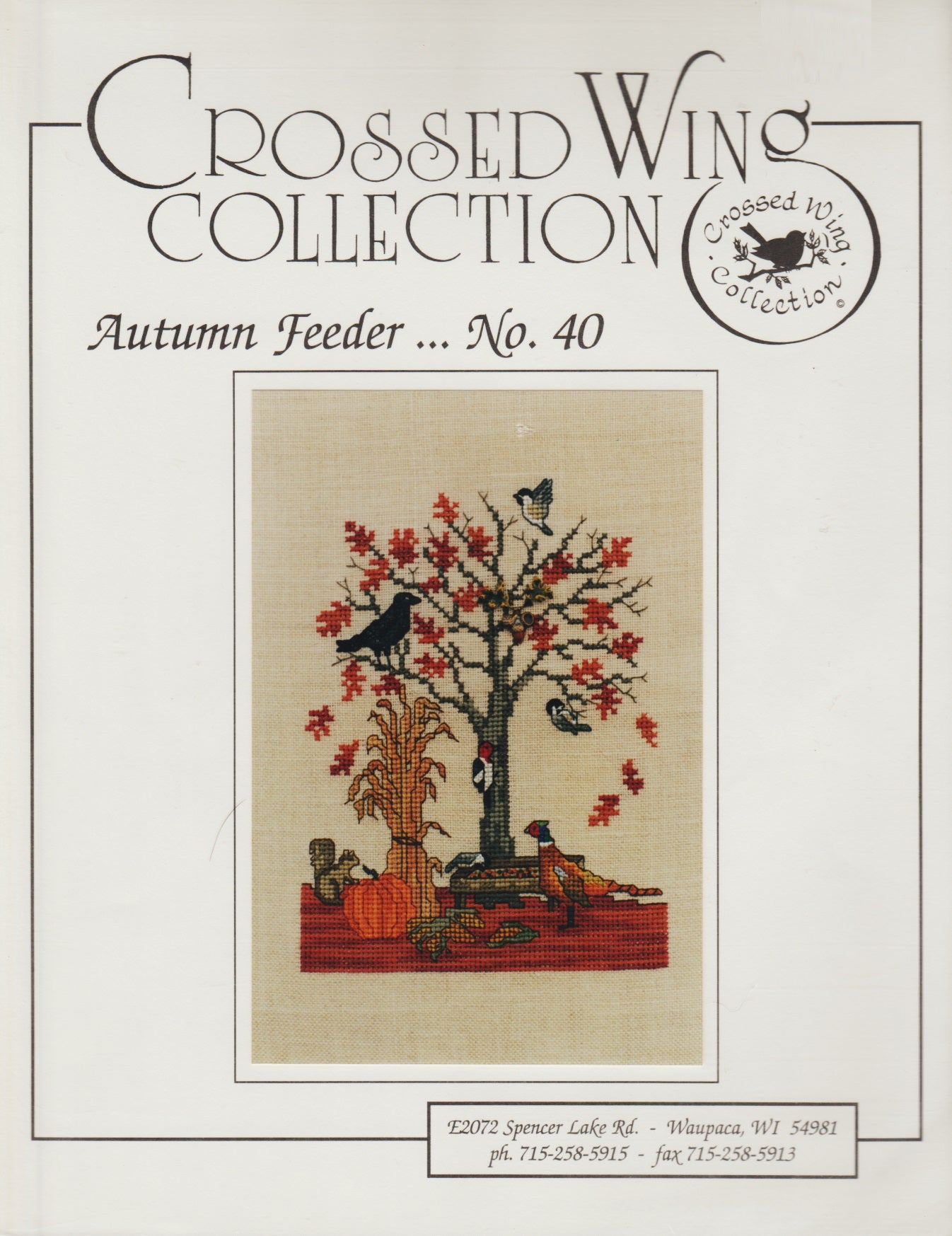 Crossed Wing Collection Autumn Feeder 40 cross stitch pattern