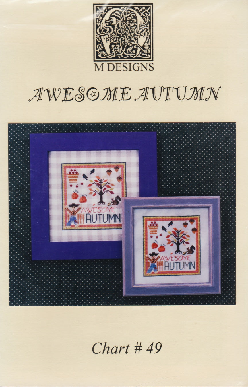 M Designs Awesome Autumn 49 cross stitch pattern