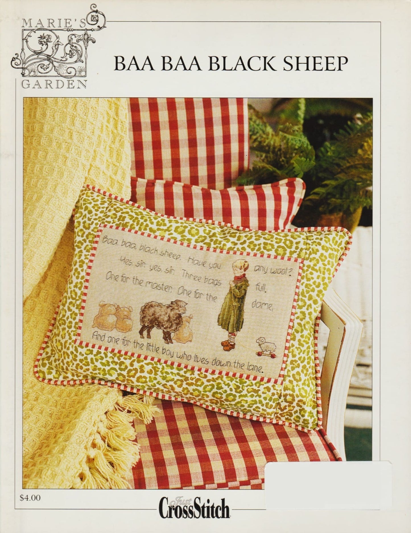 Just CrosStitch Baa Baa Black Sheep cross stitch pattern