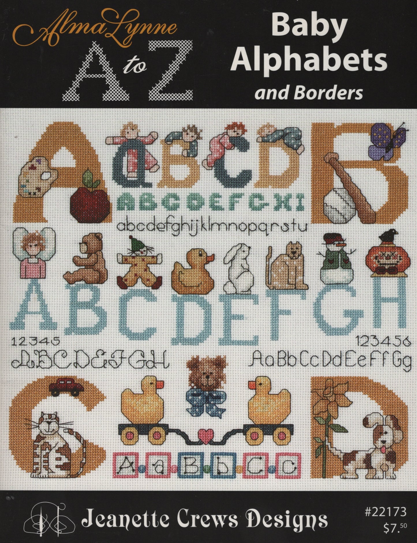 Jeanette Crews Alma Lynn Baby Alphabets 22173 cross stitch pattern