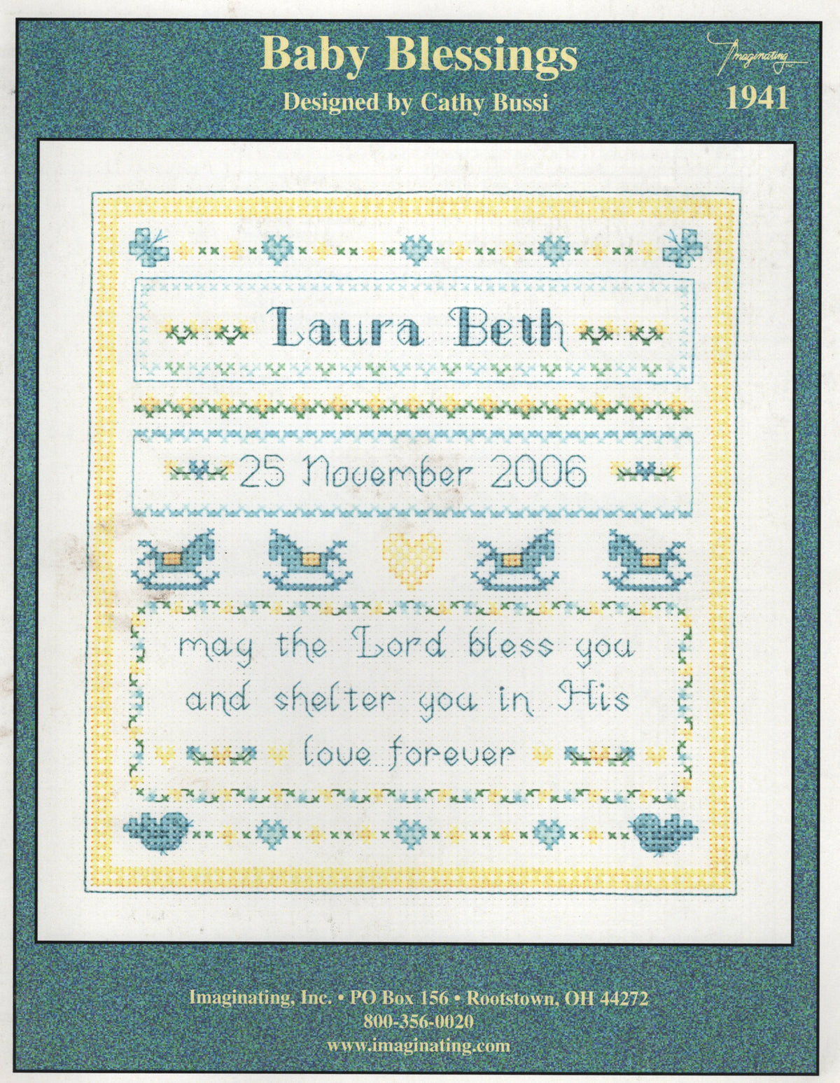 Imaginating Baby Blessings 1941 cross stitch pattern