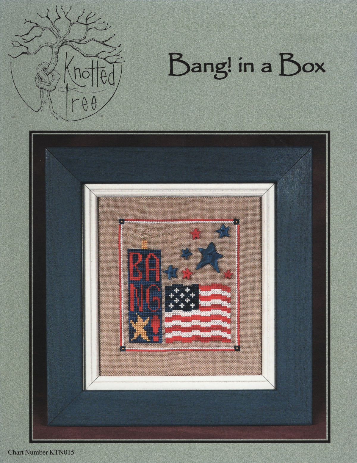 Knotted Tree Bang! in a Box KTN015 Patriotic cross stitch pattern
