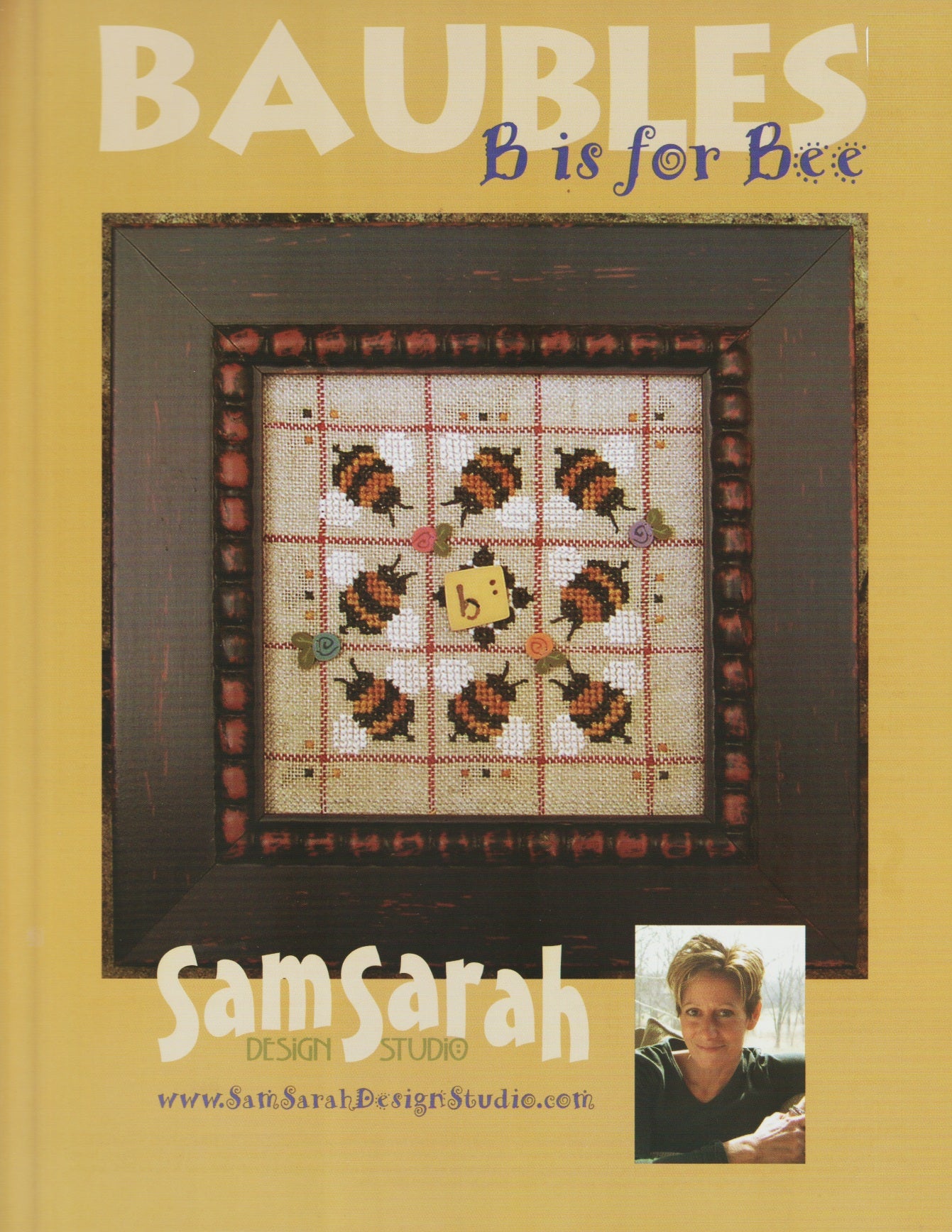 Sam Sarah Baubles B is for Bee cross stitch pattern