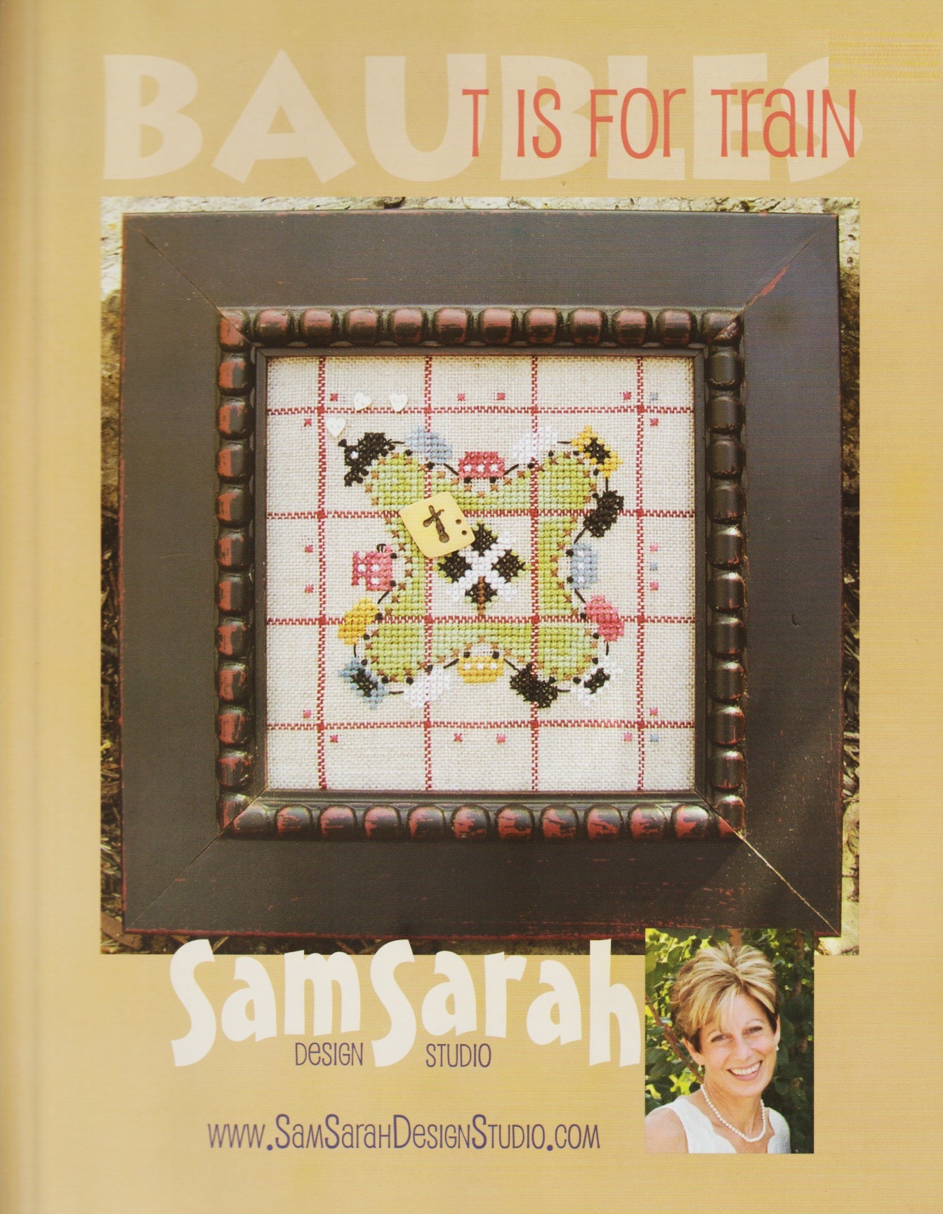 Sam Sarah Baubles T is for Train cross stitch pattern