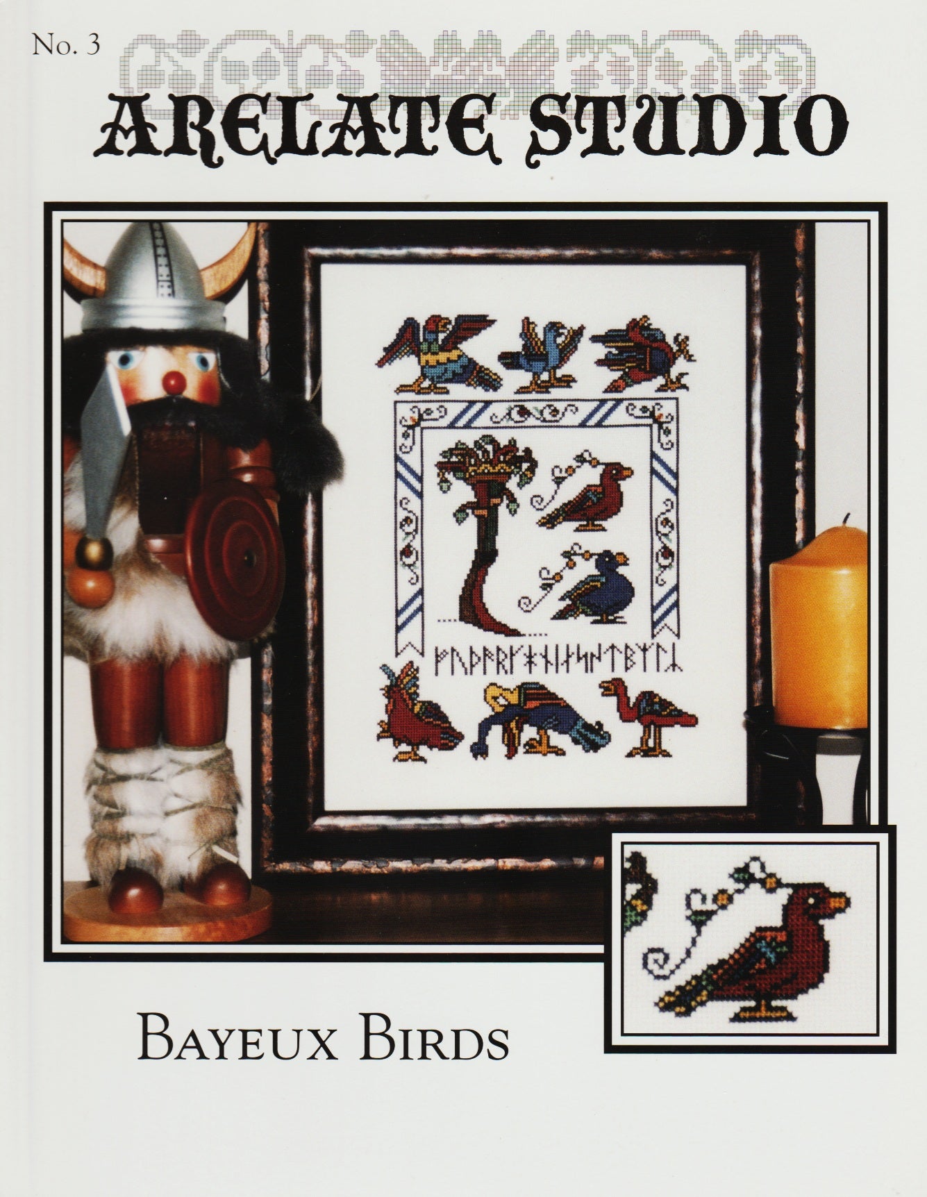 Arelate Studios Bayeux Birds 3 cross stitch pattern
