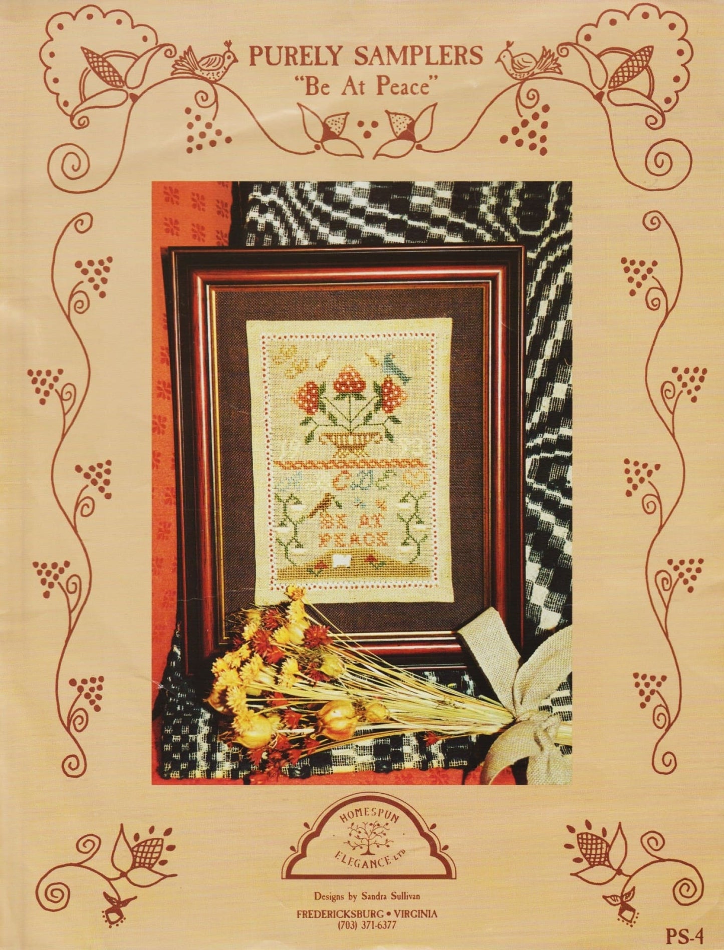Homespun Elegance Be At Peace PS-4 cross stitch pattern