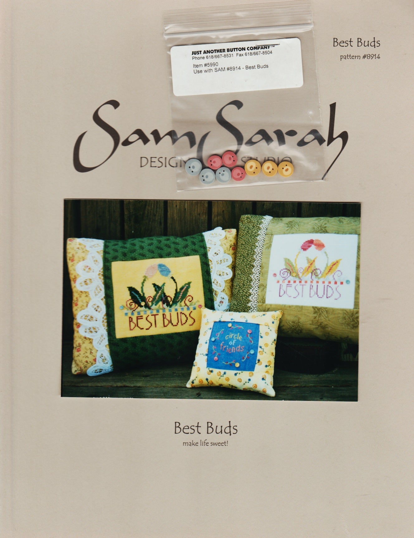 Sam Sarah Best Buds 8914 cross stitch pattern