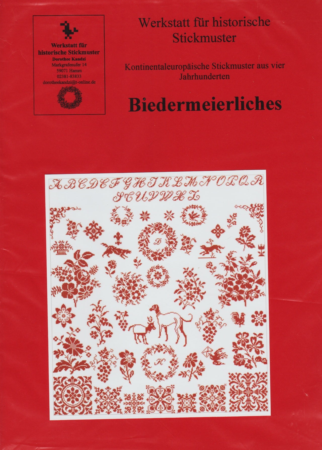 Historische Stickmuster Biedermeierliches cross stitch pattern