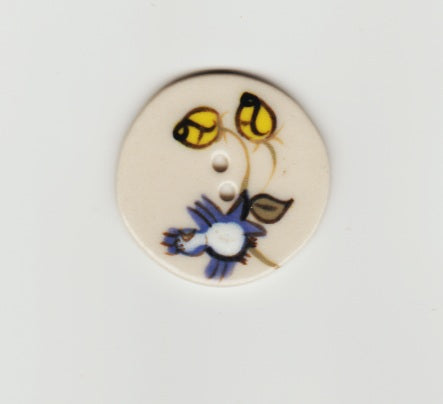 Bird ceramic button