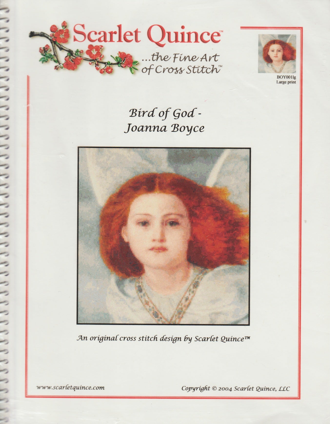 Scarlet Quince Bird of God - Joanna Boyce cross stitch pattern