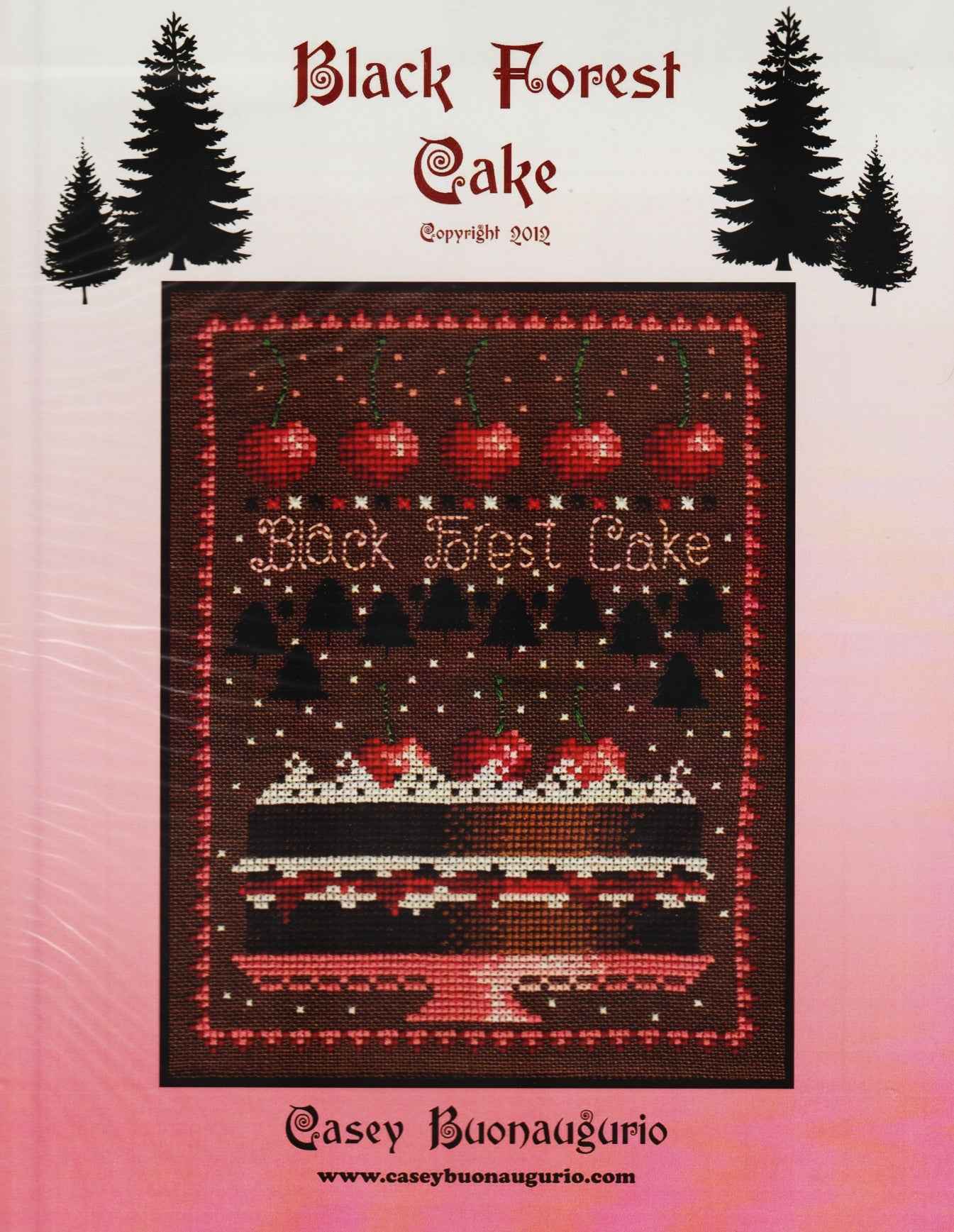 Casey Buonaugurio Black Forest Cake cross stitch pattern