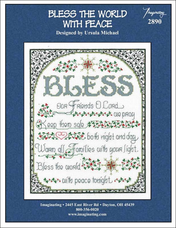 Imaginating Bless The World With Peace 2890 cross stitch pattern