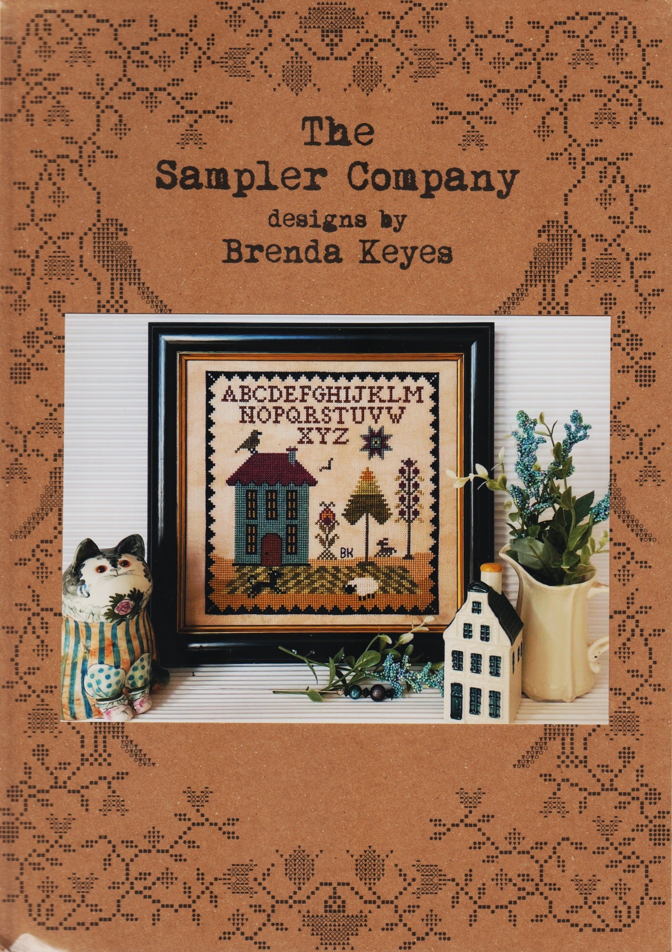 The Sampler Company Blue House Sampler cross stitch pattern