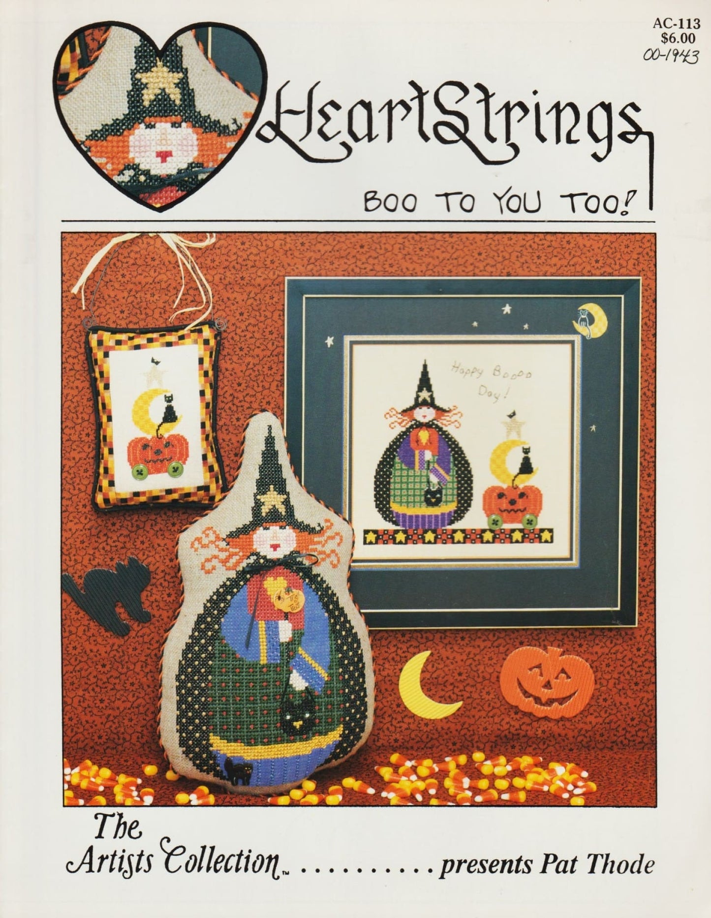 Heartstrings Boo To You Too! AC-113 halloween cross stitch pattern