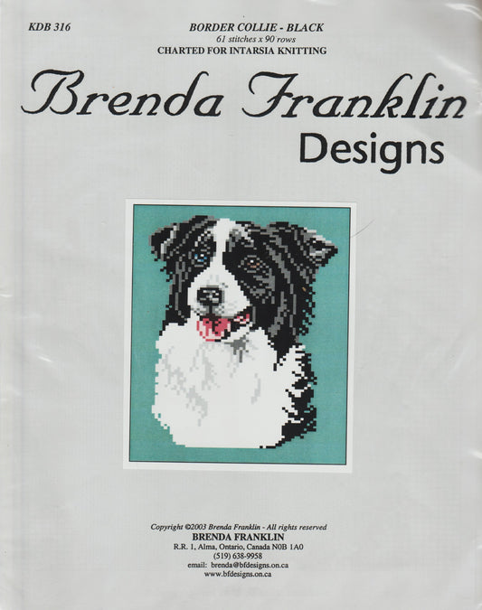 Brenda Frranklin Designs Border Collie-Black KDB316 cross stitch pattern
