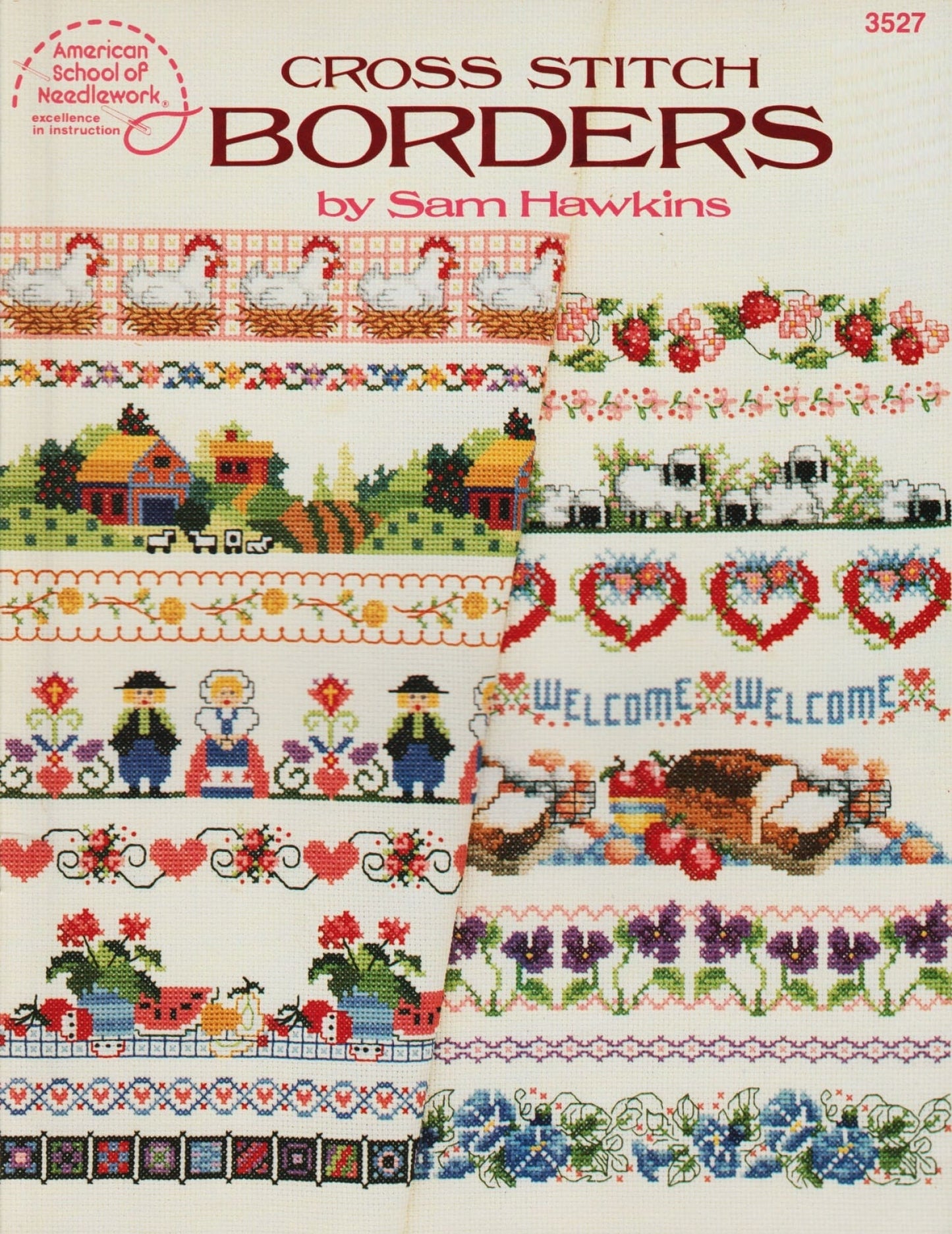 American School of Needlework Borders 3527 cross stitch pattern