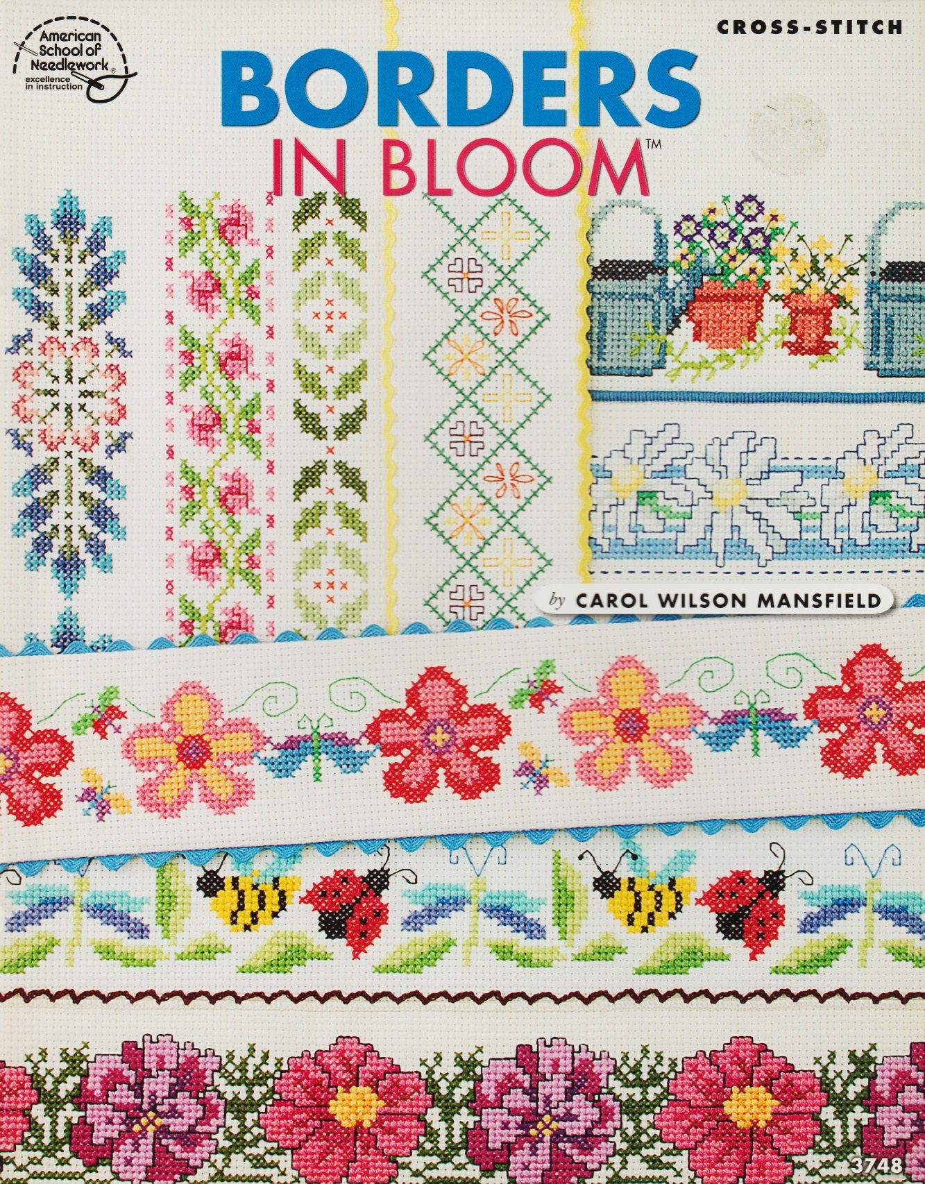 American School of Needlework Borders In Bloom 3748 cross stitch pattern