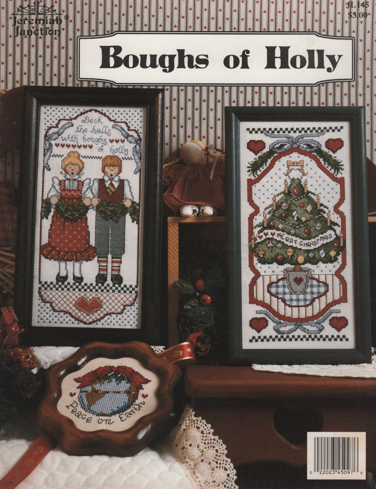 Jeremiah Junction Boughs of Holly JL145 Christmas cross stitch pattern