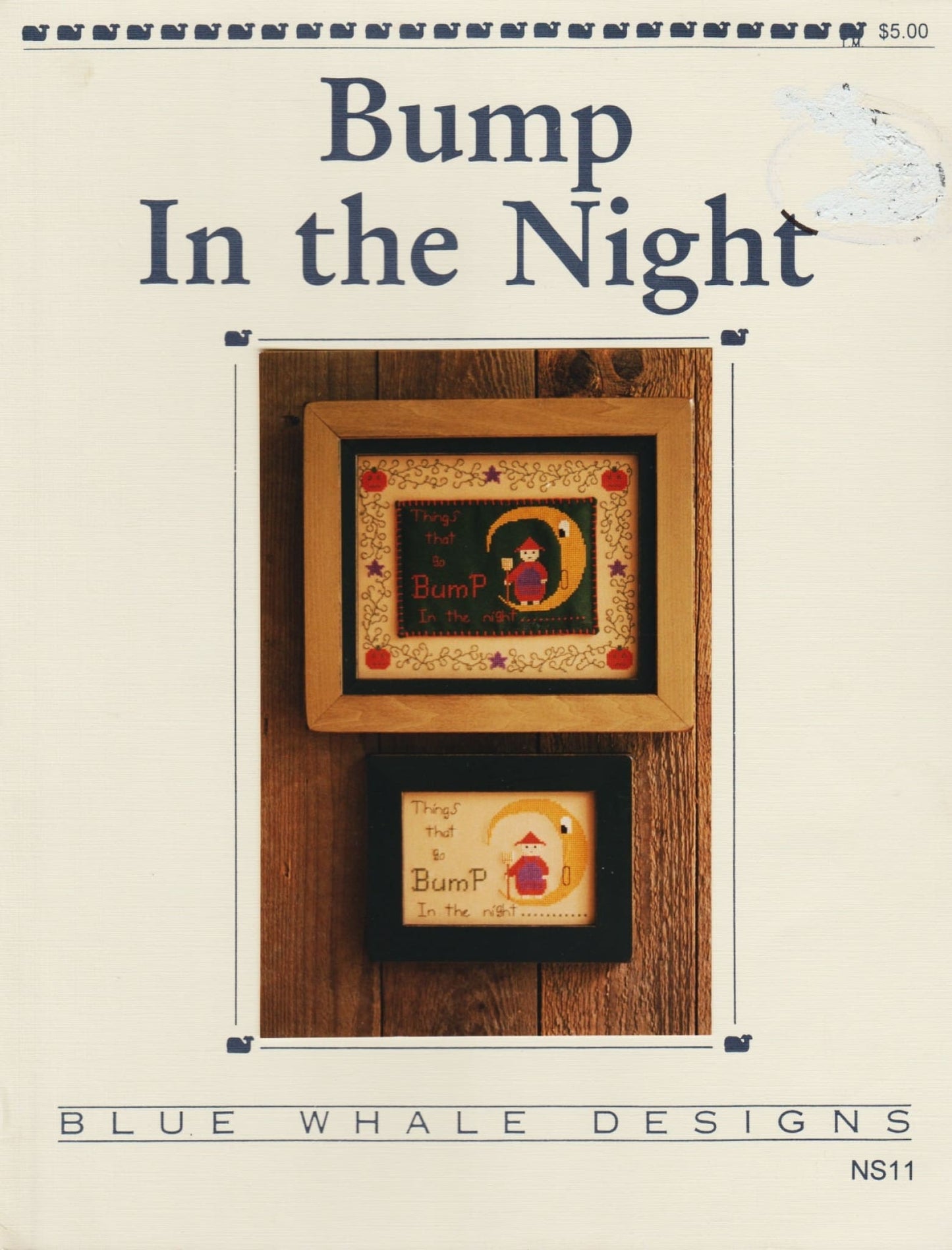 Blue Whale Designs Bump In The Night NS11 halloween cross stitch pattern