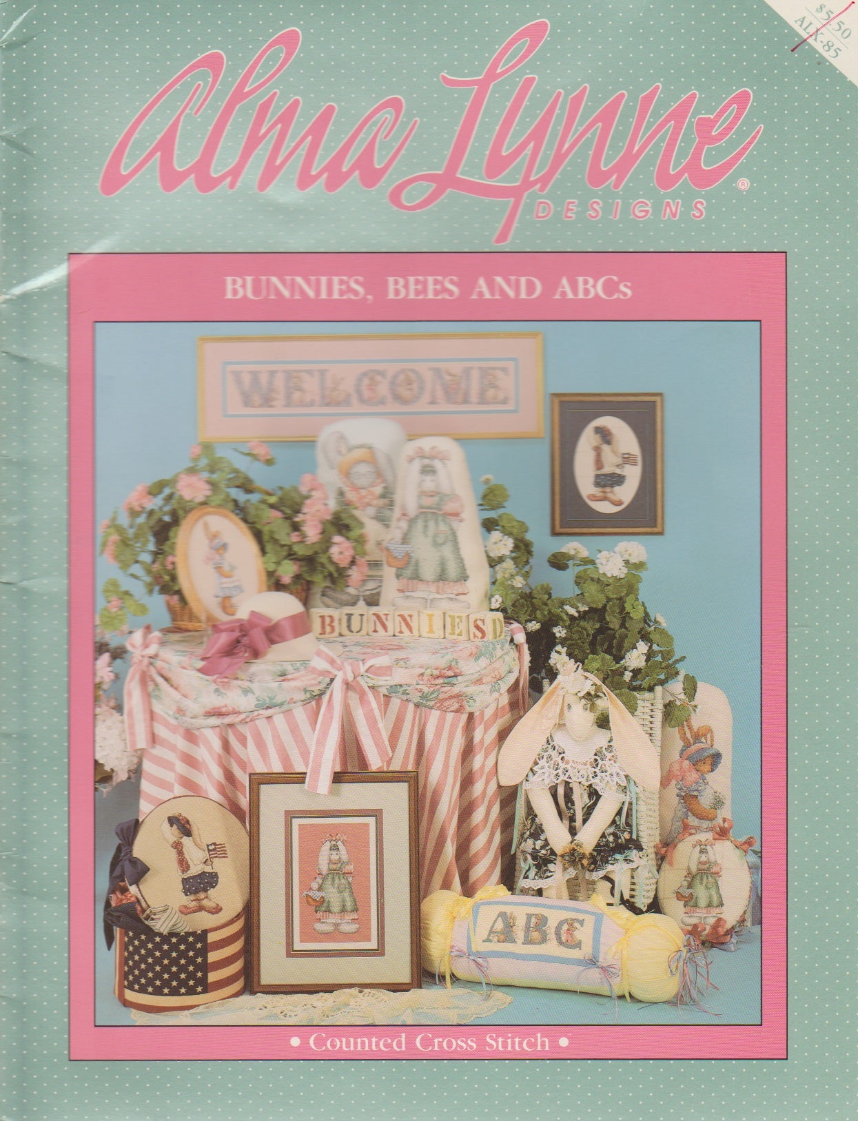 Alma Lynne Bunnies, Bees and ABCs ALX85 cross stitch pattern