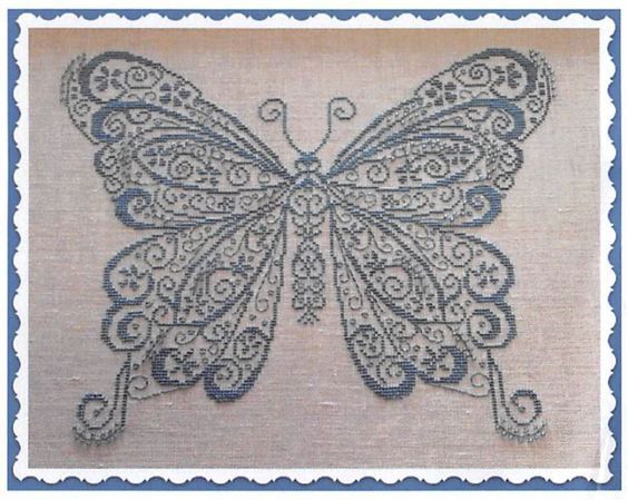 Alessandra Adelaide Butterfly cross stitch pattern