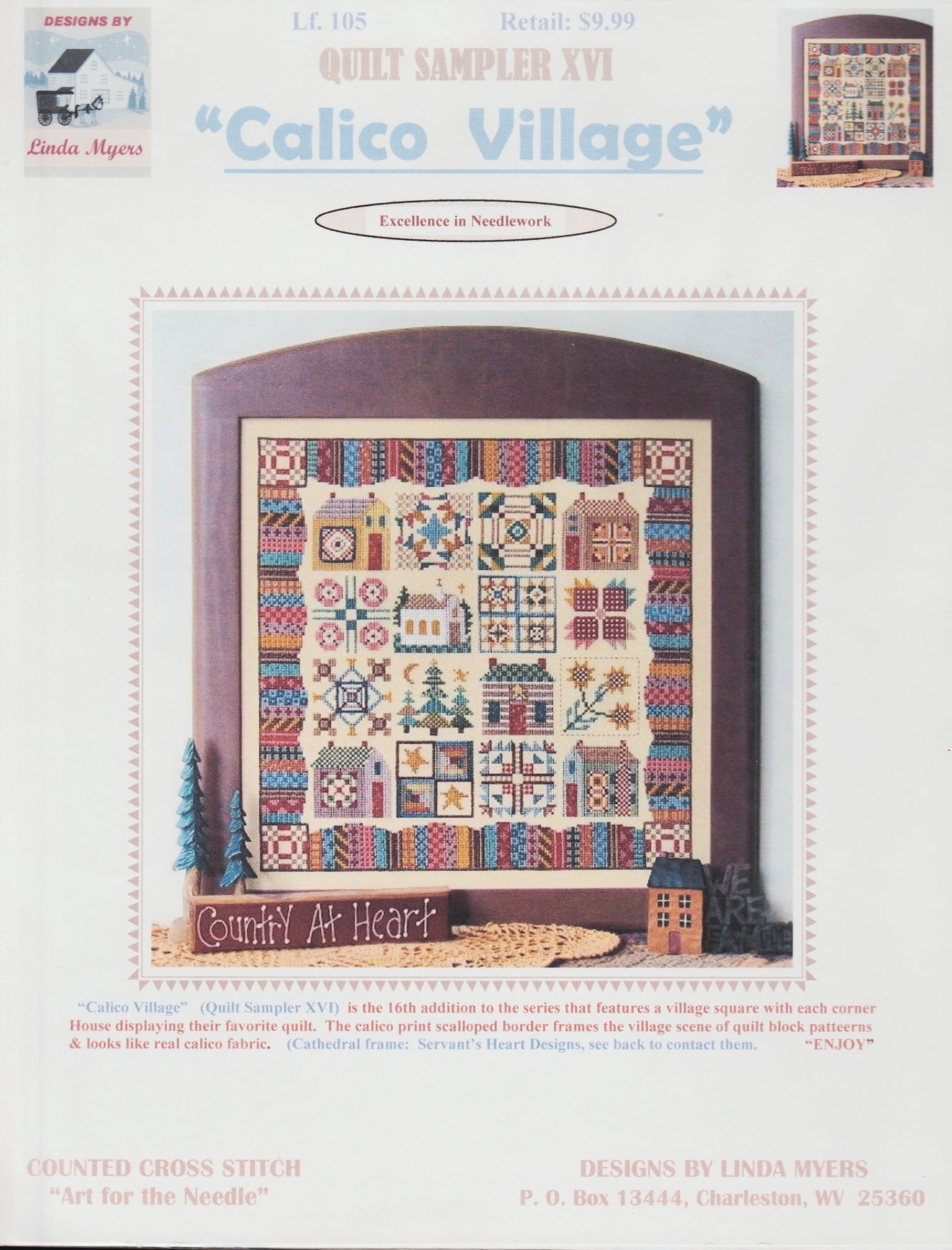 Linda Myers Calico Village 105 cross stitch pattern